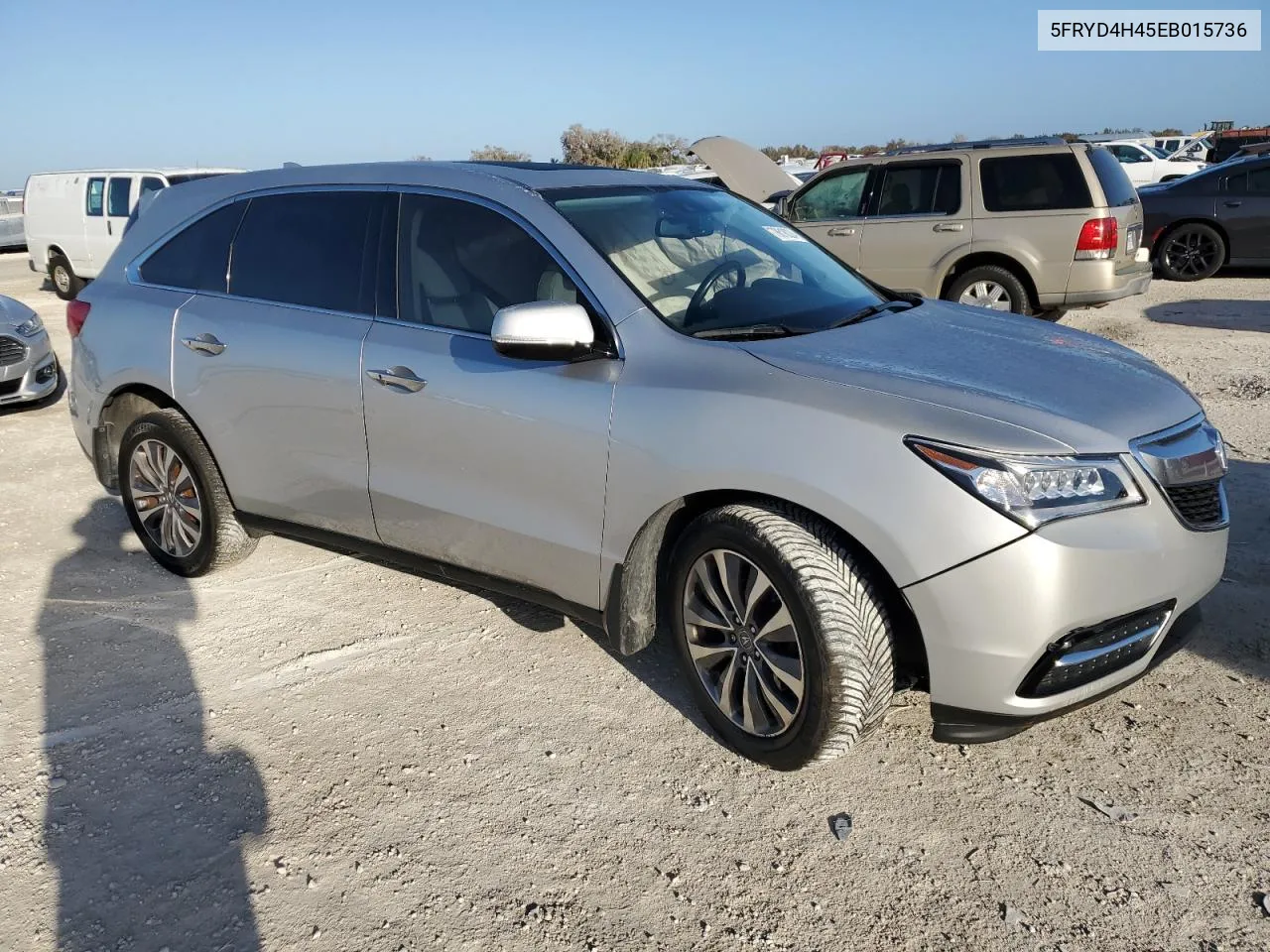 2014 Acura Mdx Technology VIN: 5FRYD4H45EB015736 Lot: 78618024