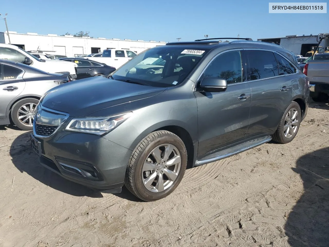 2014 Acura Mdx Advance VIN: 5FRYD4H84EB011518 Lot: 78905204