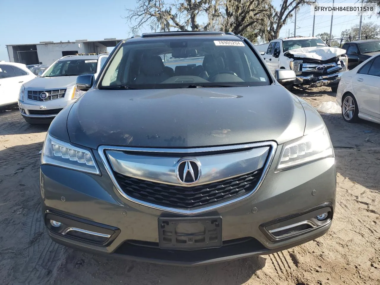 2014 Acura Mdx Advance VIN: 5FRYD4H84EB011518 Lot: 78905204