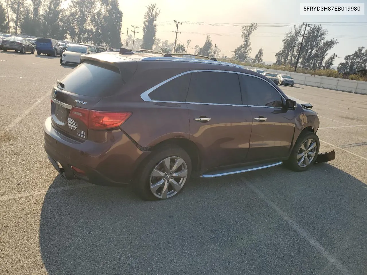 2014 Acura Mdx Advance VIN: 5FRYD3H87EB019980 Lot: 78949984