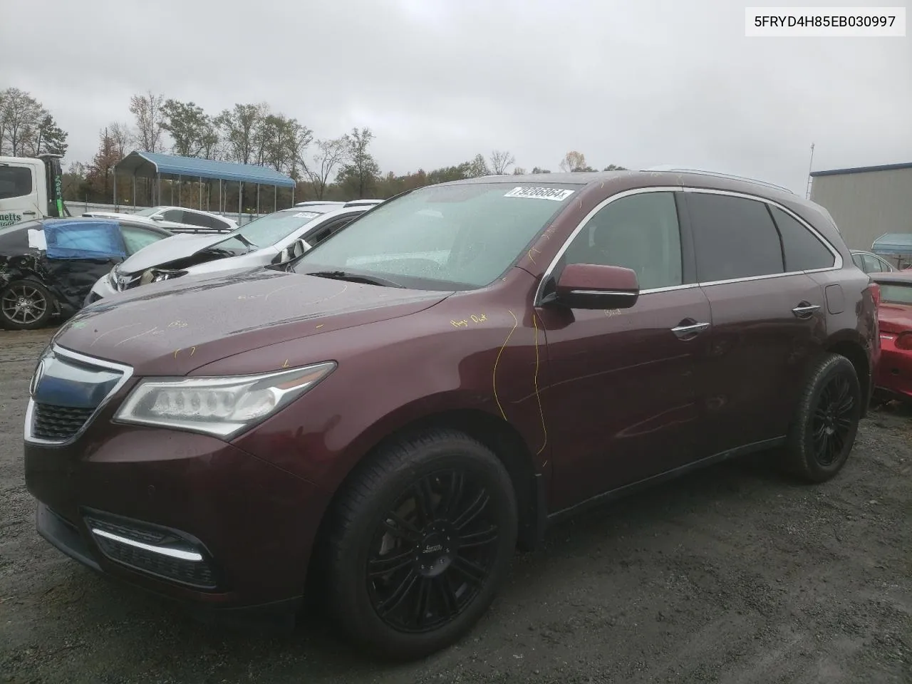 2014 Acura Mdx Advance VIN: 5FRYD4H85EB030997 Lot: 79286864