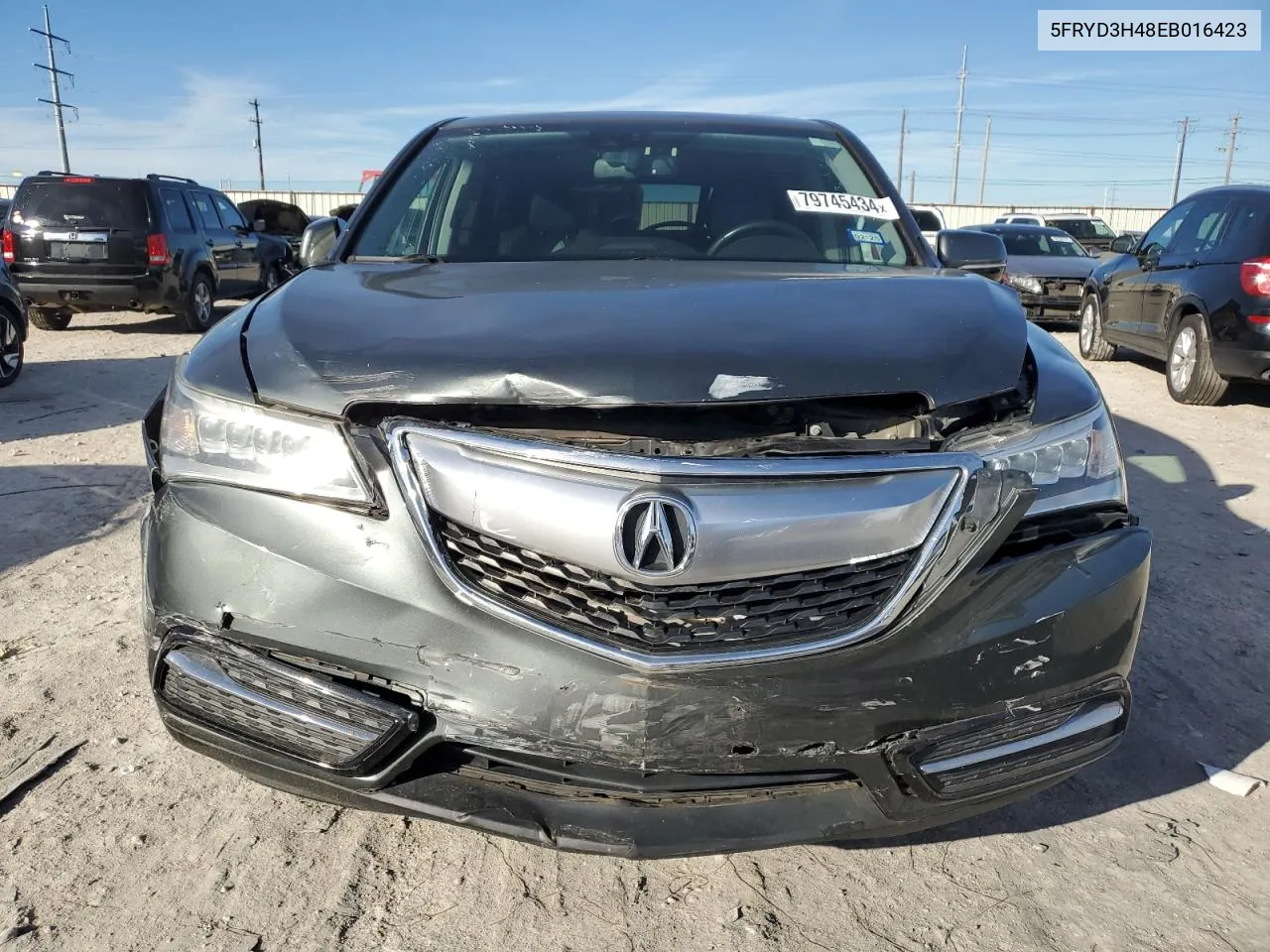 2014 Acura Mdx Technology VIN: 5FRYD3H48EB016423 Lot: 79745434