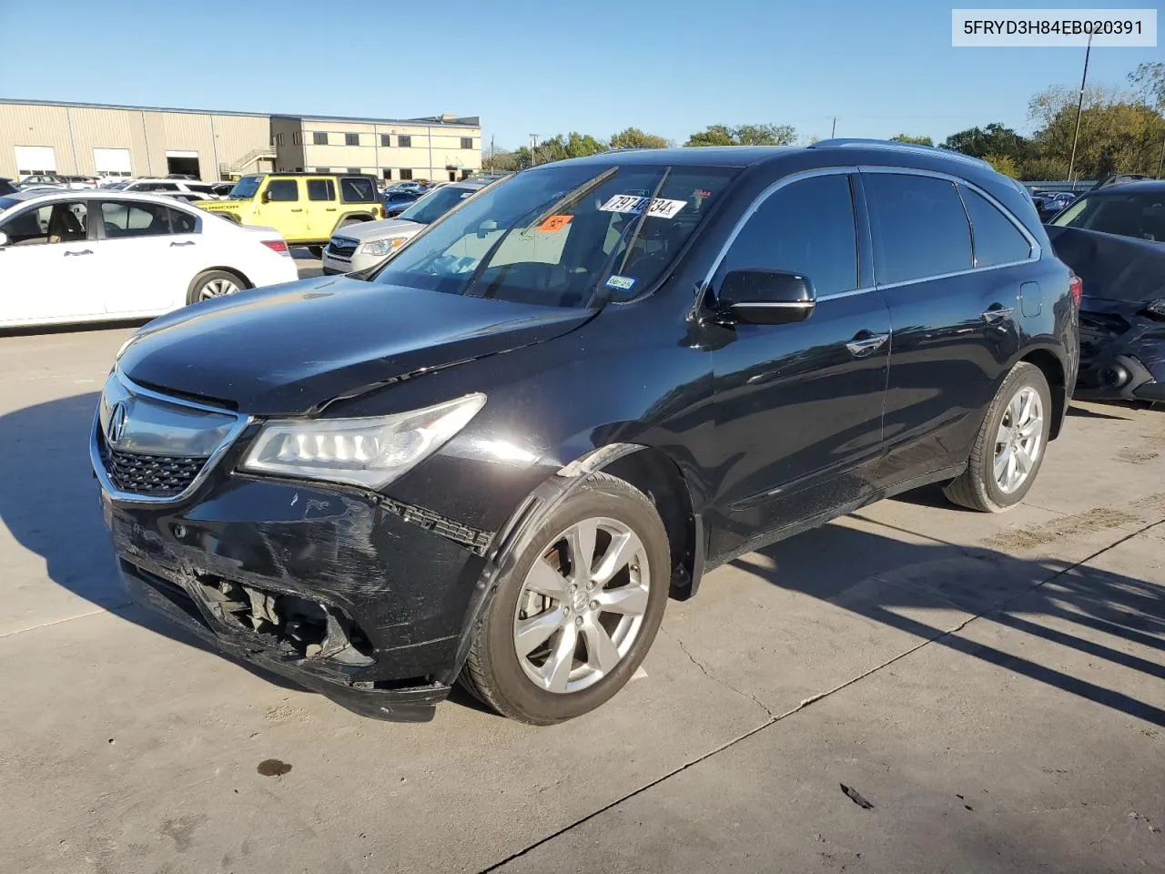 2014 Acura Mdx Advance VIN: 5FRYD3H84EB020391 Lot: 79746234