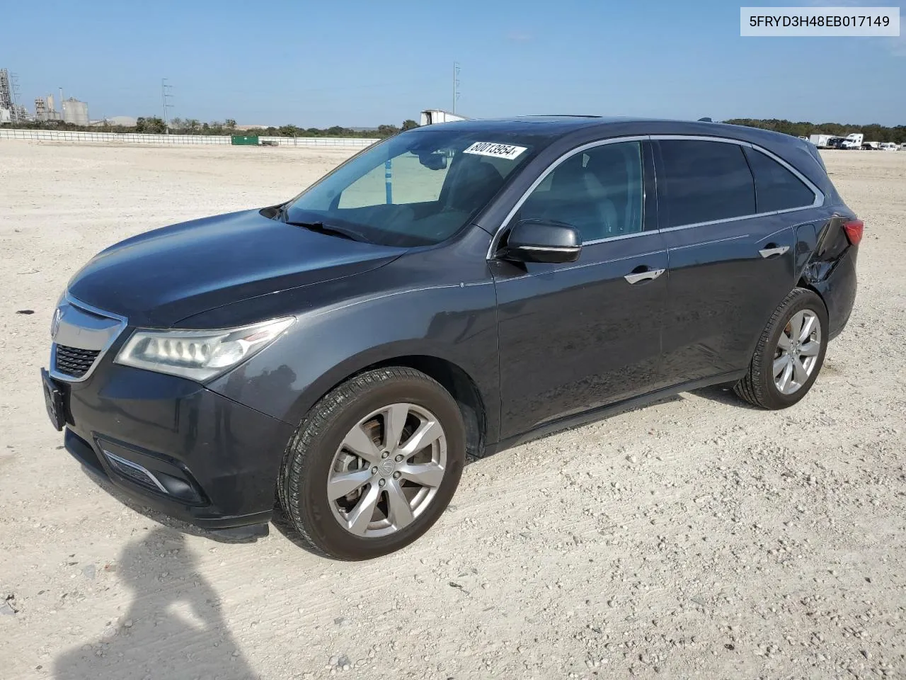 2014 Acura Mdx Technology VIN: 5FRYD3H48EB017149 Lot: 80013954