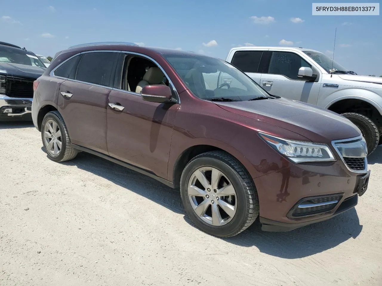 2014 Acura Mdx Advance VIN: 5FRYD3H88EB013377 Lot: 80423224