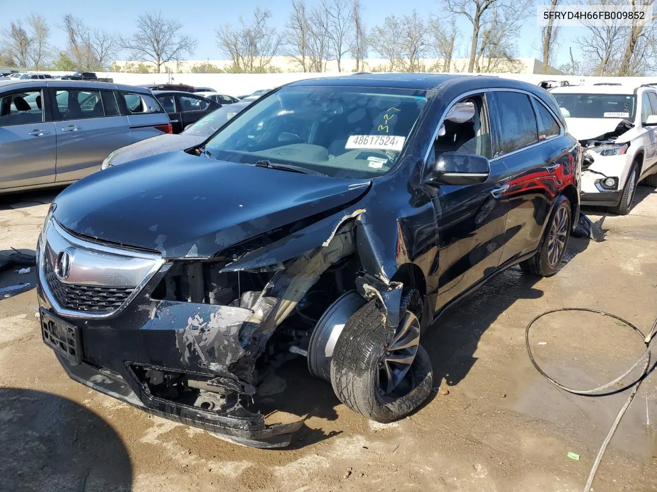 2015 Acura Mdx Technology VIN: 5FRYD4H66FB009852 Lot: 48617524