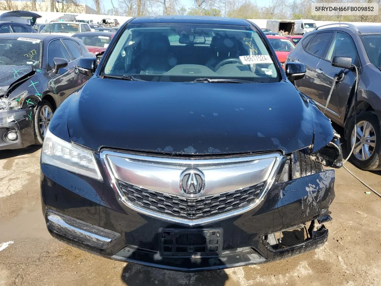 2015 Acura Mdx Technology VIN: 5FRYD4H66FB009852 Lot: 48617524