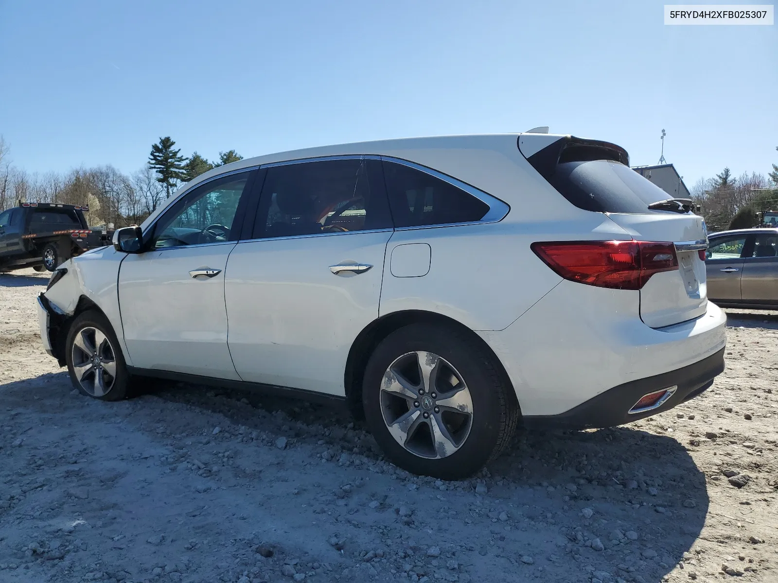 2015 Acura Mdx VIN: 5FRYD4H2XFB025307 Lot: 51893324