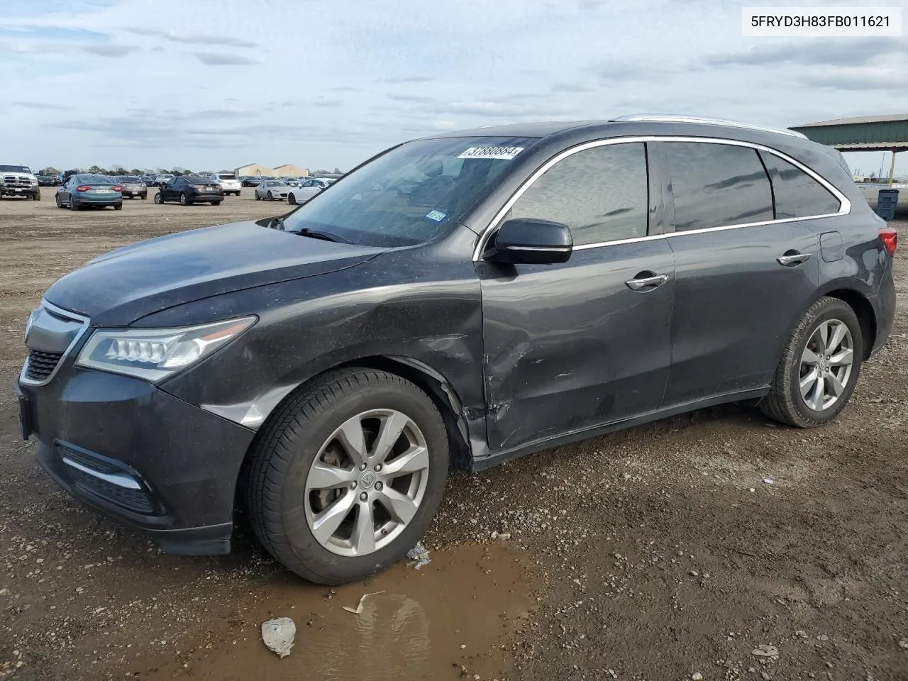 2015 Acura Mdx Advance VIN: 5FRYD3H83FB011621 Lot: 54808844