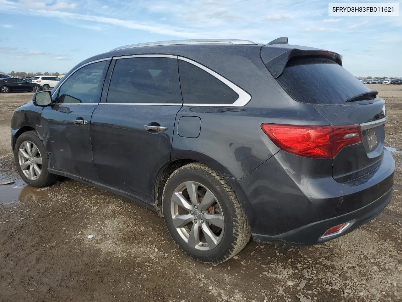 2015 Acura Mdx Advance VIN: 5FRYD3H83FB011621 Lot: 54808844