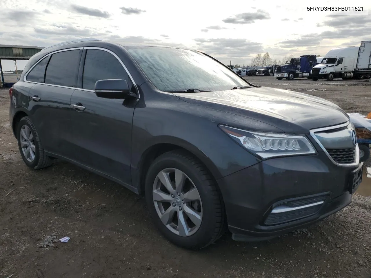 2015 Acura Mdx Advance VIN: 5FRYD3H83FB011621 Lot: 54808844