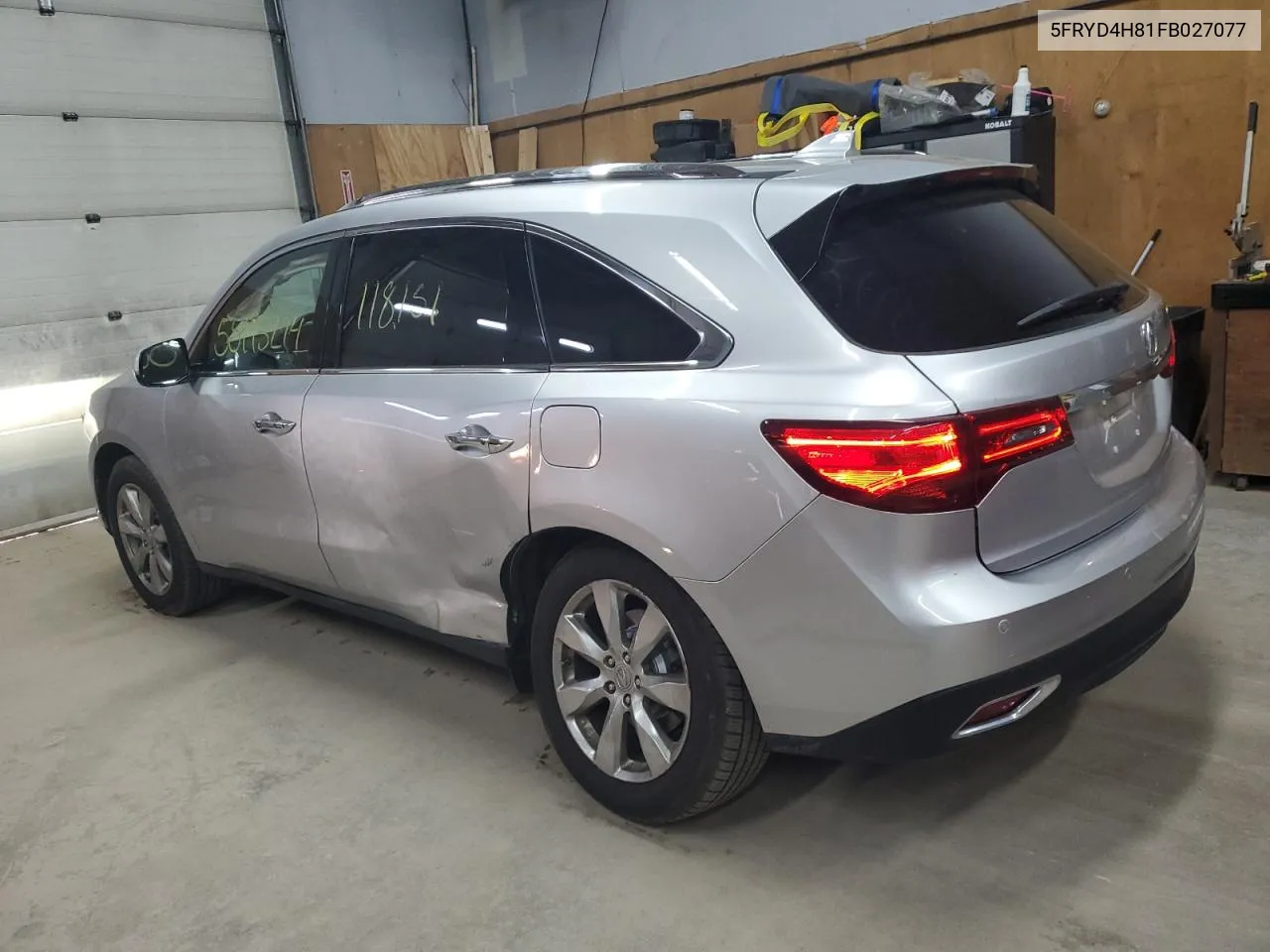 2015 Acura Mdx Advance VIN: 5FRYD4H81FB027077 Lot: 55995274