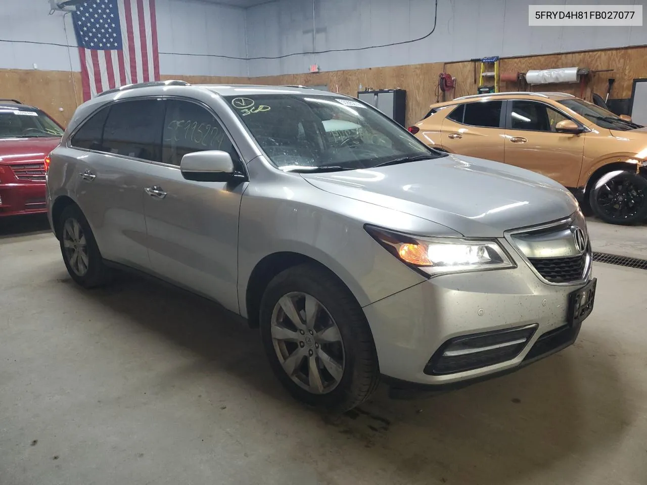 2015 Acura Mdx Advance VIN: 5FRYD4H81FB027077 Lot: 55995274