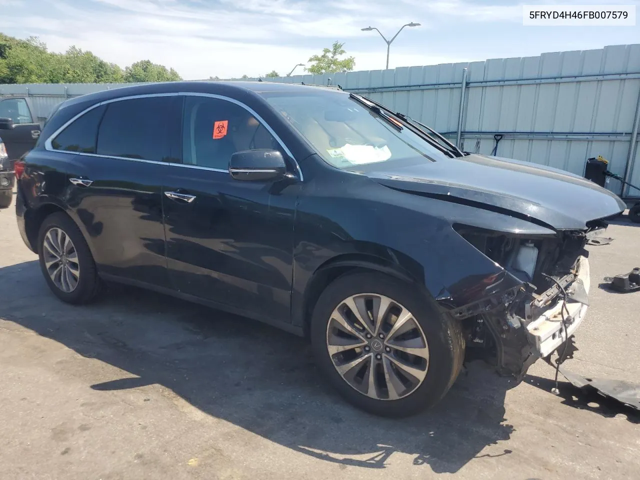 2015 Acura Mdx Technology VIN: 5FRYD4H46FB007579 Lot: 56286844