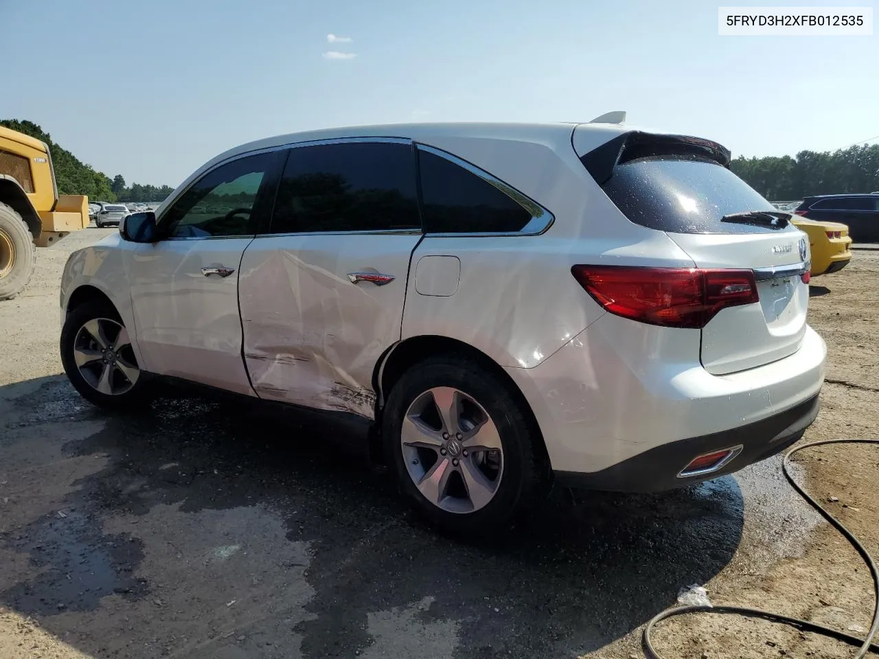 2015 Acura Mdx VIN: 5FRYD3H2XFB012535 Lot: 66522294