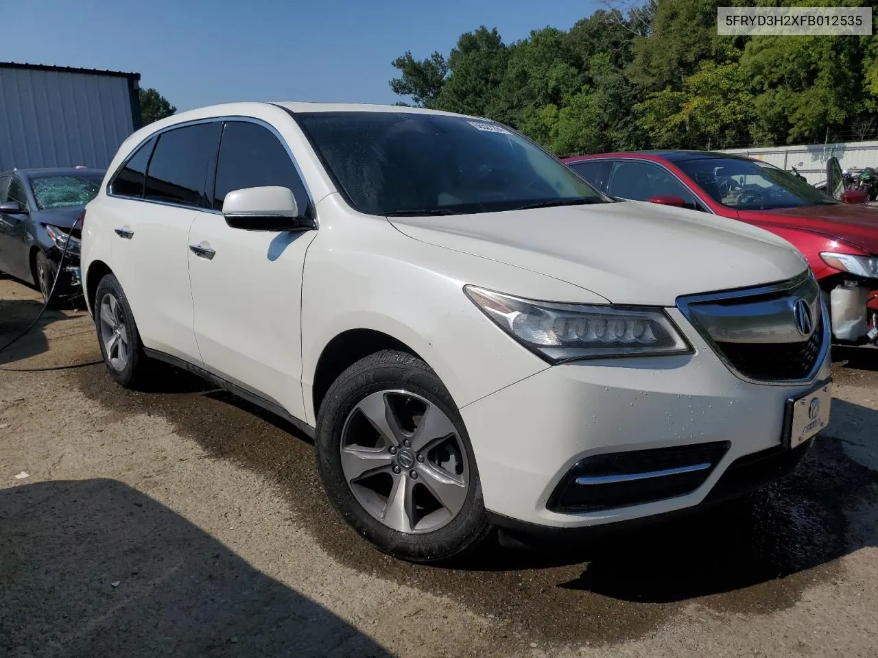 2015 Acura Mdx VIN: 5FRYD3H2XFB012535 Lot: 66522294