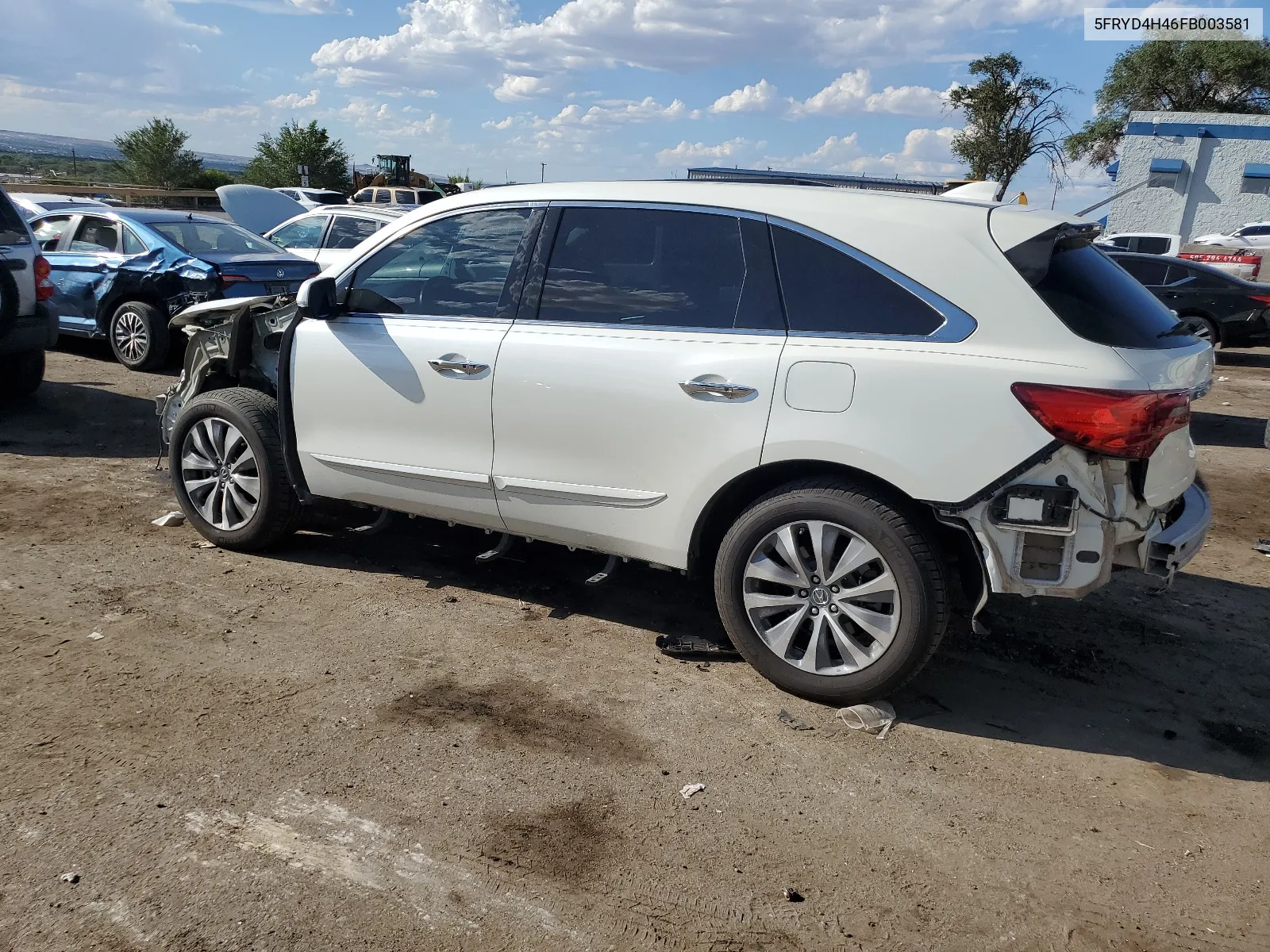 2015 Acura Mdx Technology VIN: 5FRYD4H46FB003581 Lot: 67096034