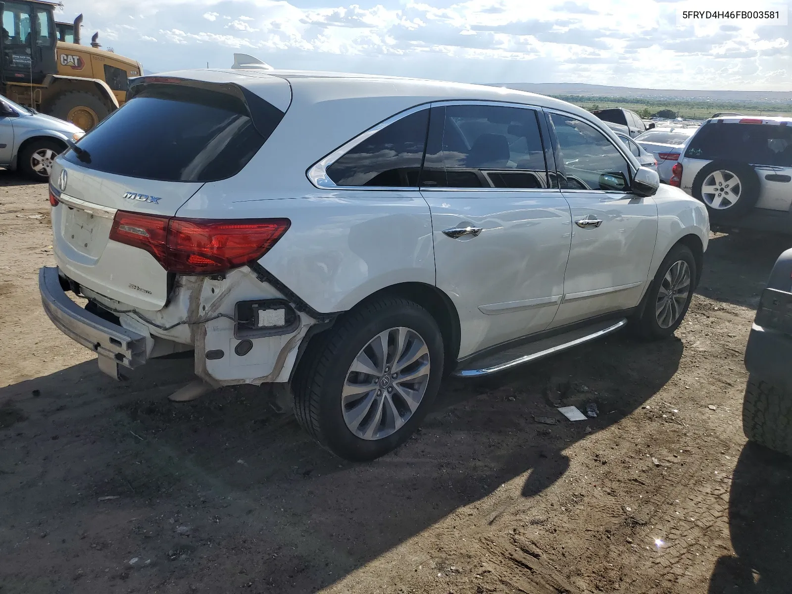 2015 Acura Mdx Technology VIN: 5FRYD4H46FB003581 Lot: 67096034