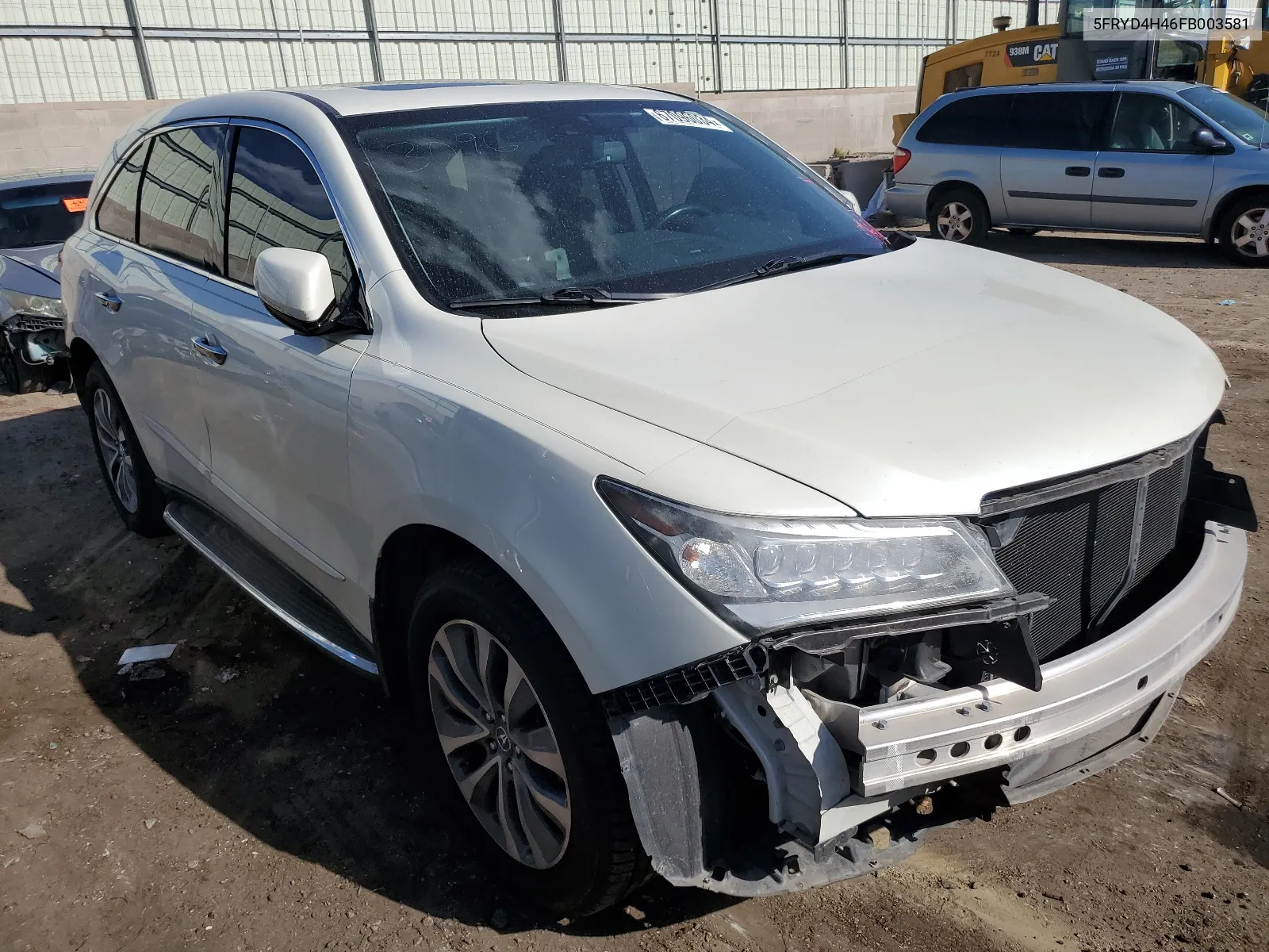 2015 Acura Mdx Technology VIN: 5FRYD4H46FB003581 Lot: 67096034