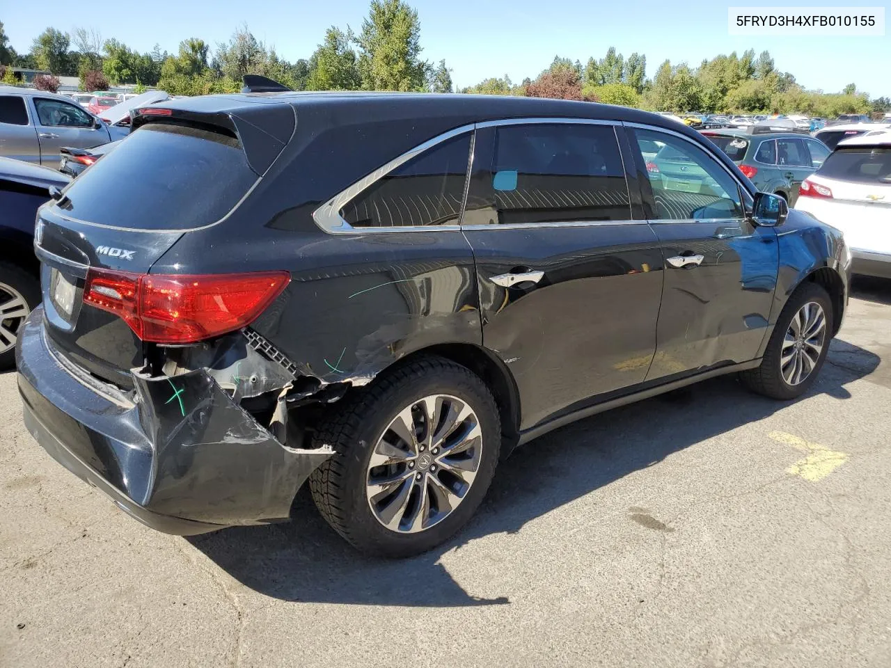 2015 Acura Mdx Technology VIN: 5FRYD3H4XFB010155 Lot: 67790224