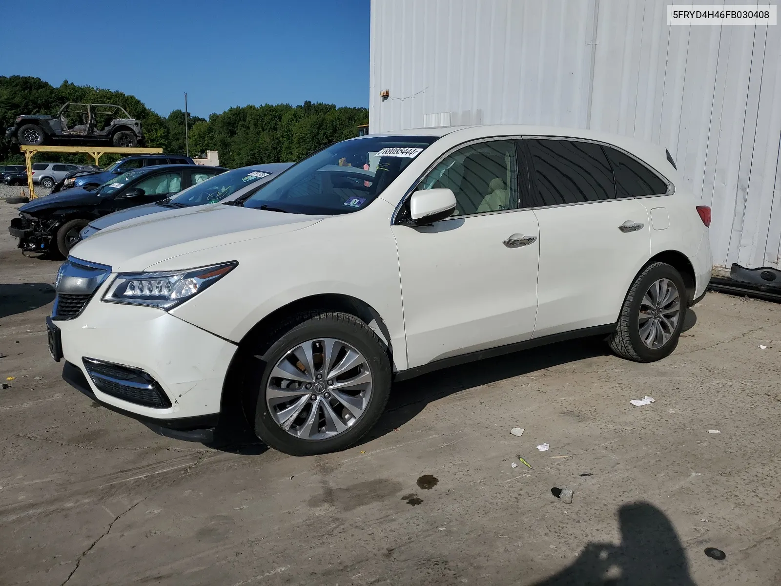 2015 Acura Mdx Technology VIN: 5FRYD4H46FB030408 Lot: 68085444