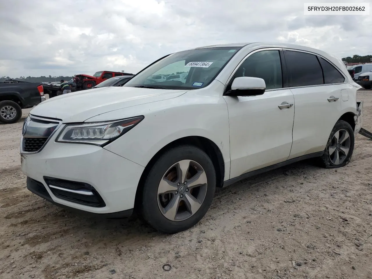 2015 Acura Mdx VIN: 5FRYD3H20FB002662 Lot: 68947364