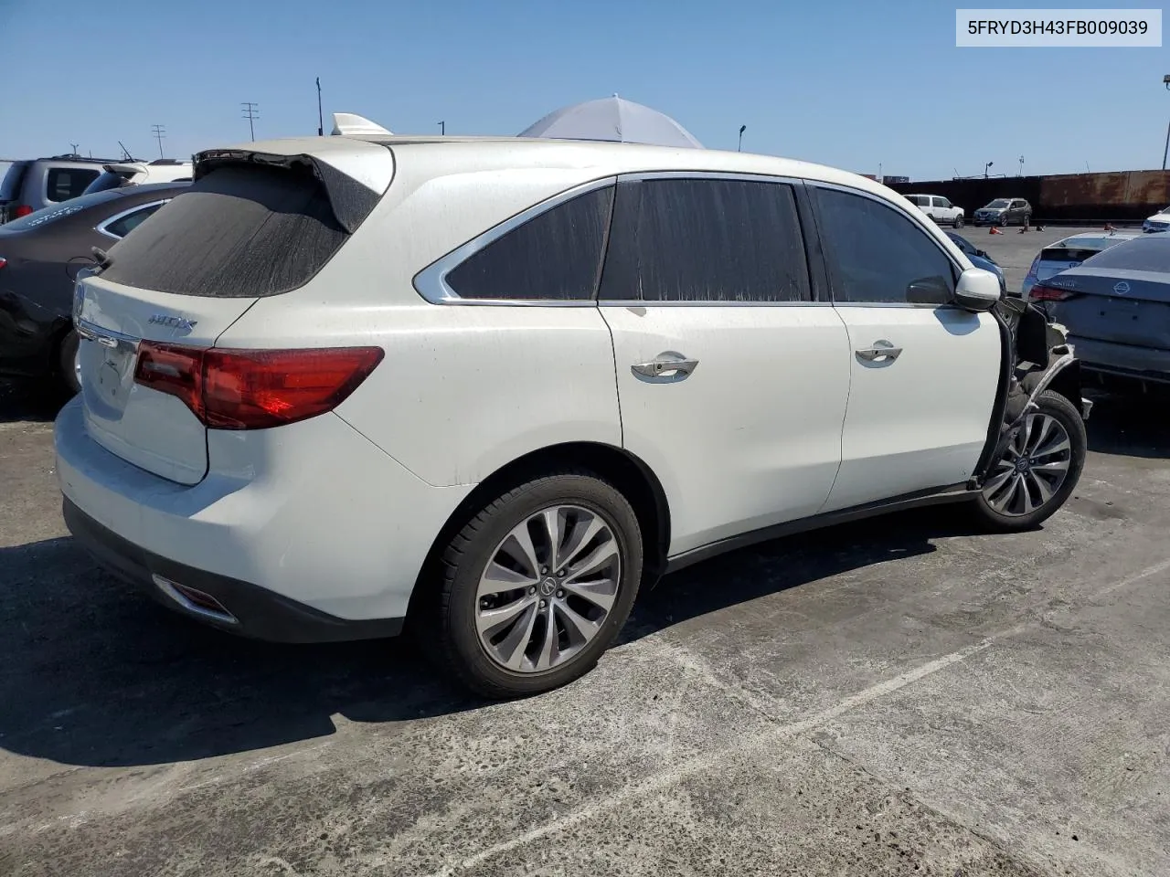 2015 Acura Mdx Technology VIN: 5FRYD3H43FB009039 Lot: 69241774