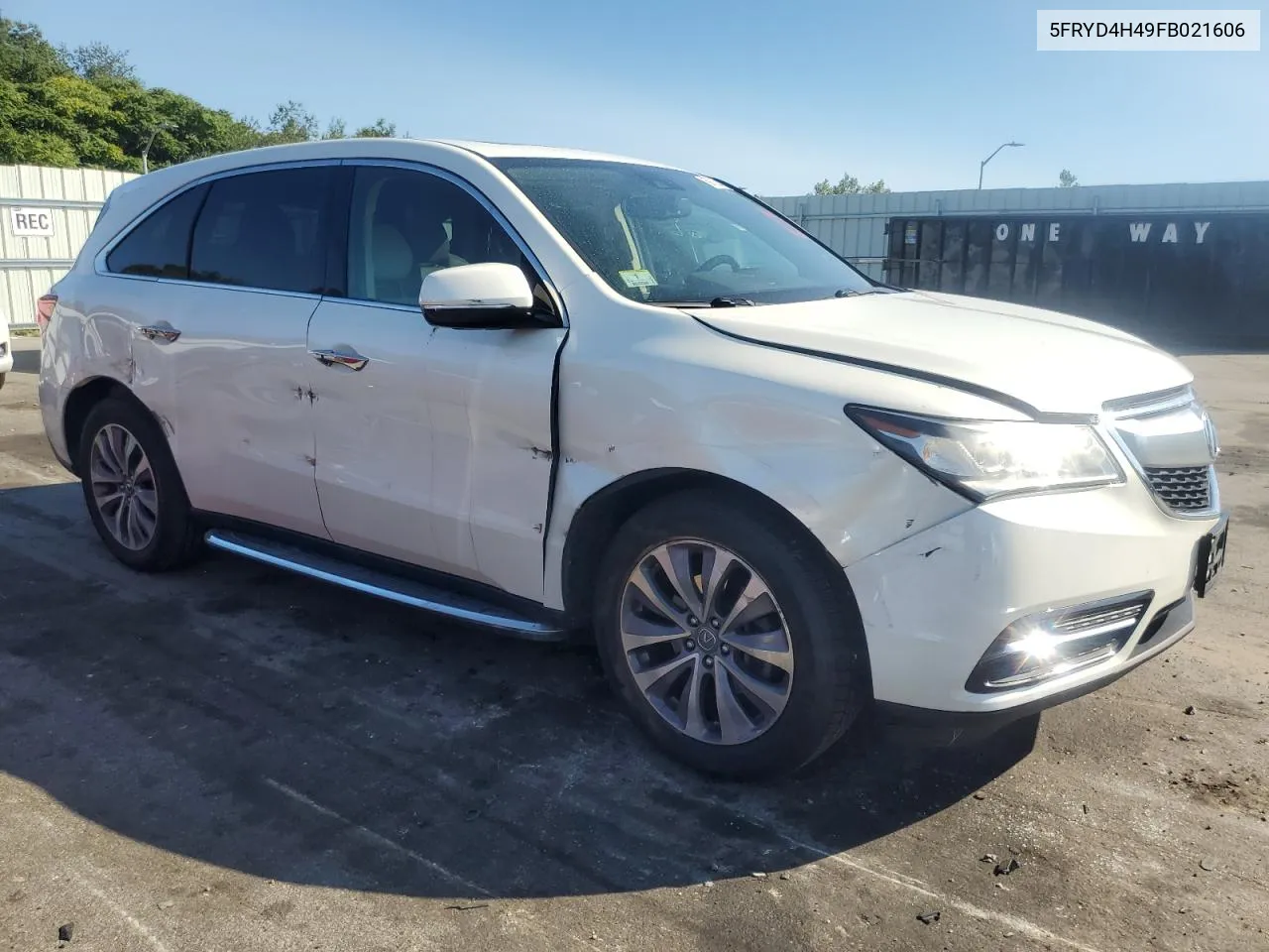 2015 Acura Mdx Technology VIN: 5FRYD4H49FB021606 Lot: 69793244