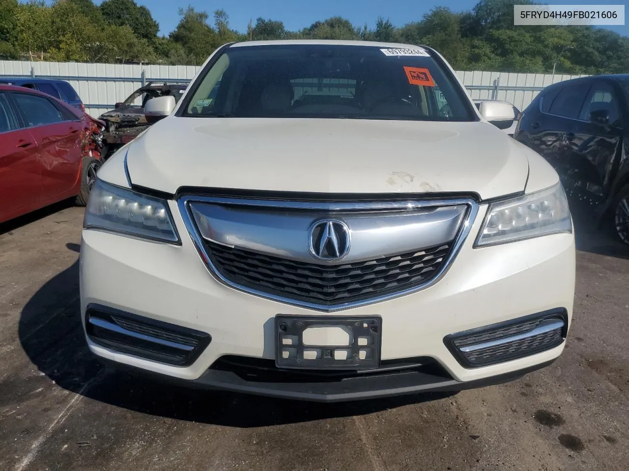 2015 Acura Mdx Technology VIN: 5FRYD4H49FB021606 Lot: 69793244