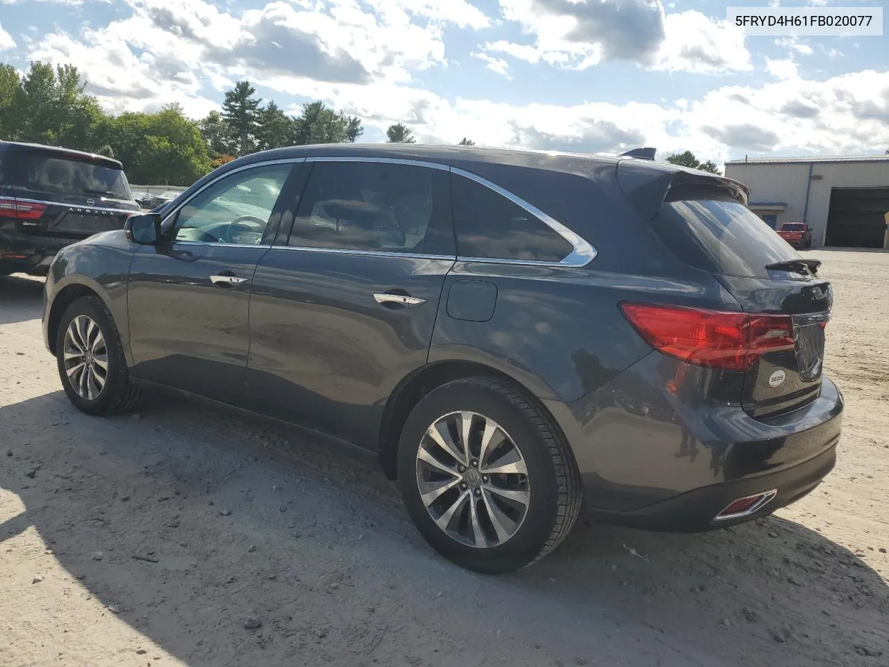 2015 Acura Mdx Technology VIN: 5FRYD4H61FB020077 Lot: 69898614