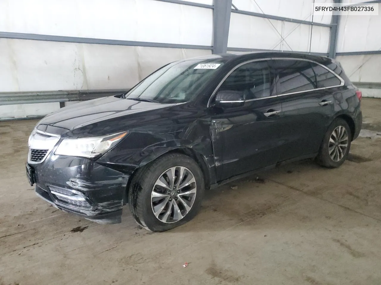 2015 Acura Mdx Technology VIN: 5FRYD4H43FB027336 Lot: 71061924