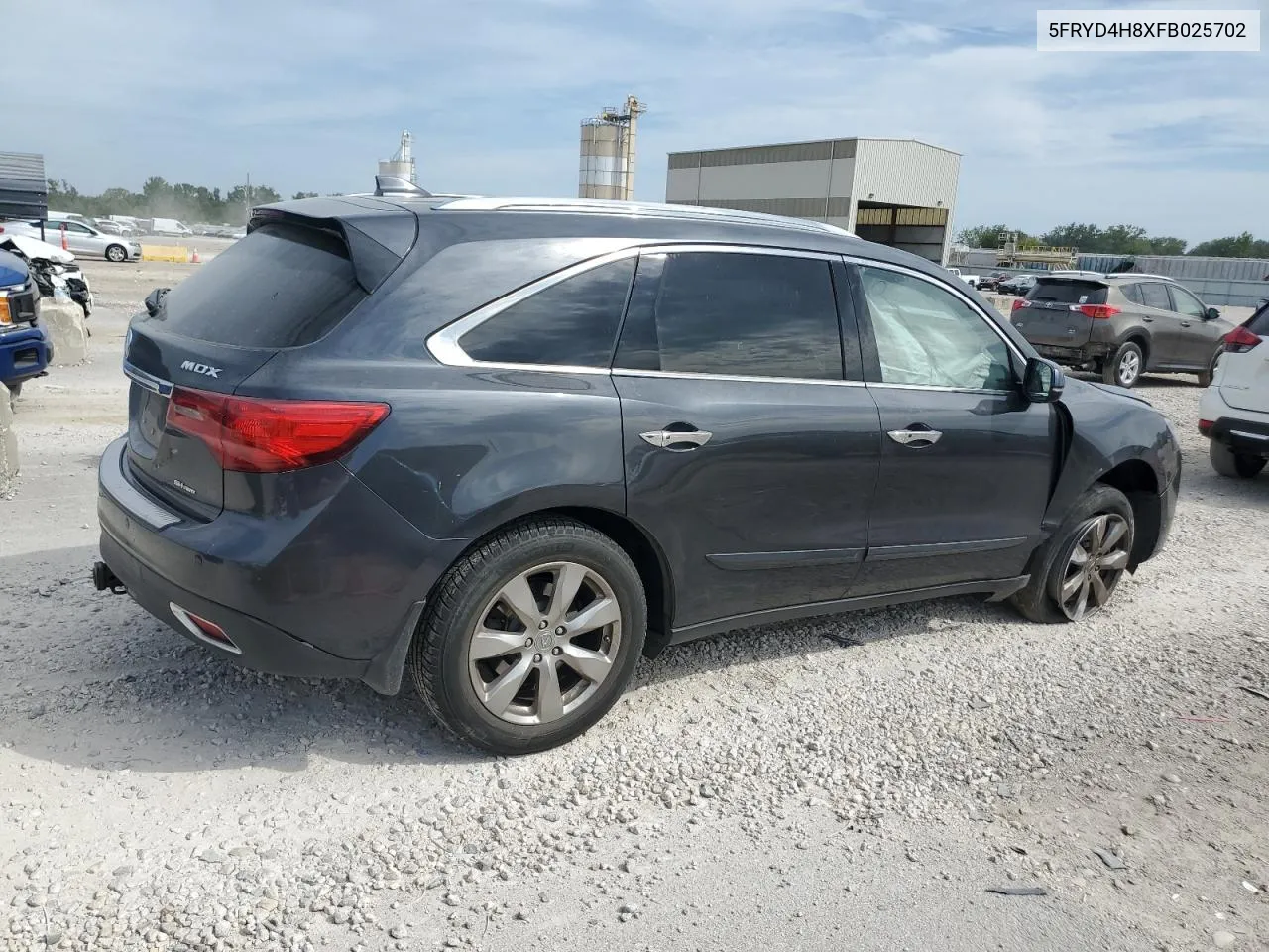 2015 Acura Mdx Advance VIN: 5FRYD4H8XFB025702 Lot: 71626234