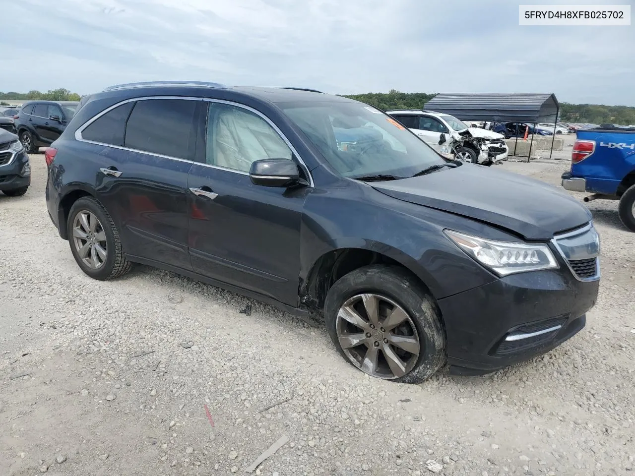 2015 Acura Mdx Advance VIN: 5FRYD4H8XFB025702 Lot: 71626234