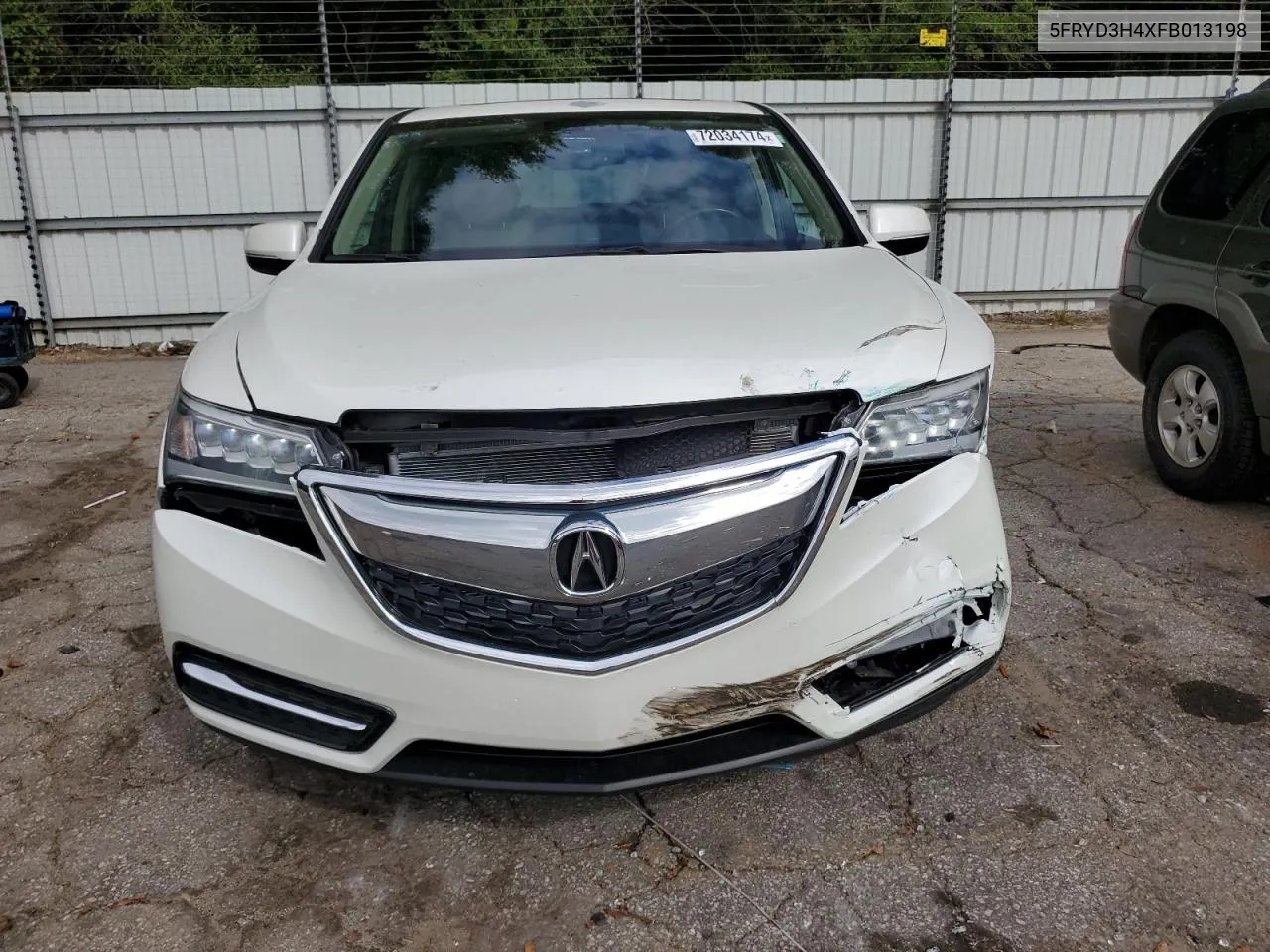 2015 Acura Mdx Technology VIN: 5FRYD3H4XFB013198 Lot: 72034174