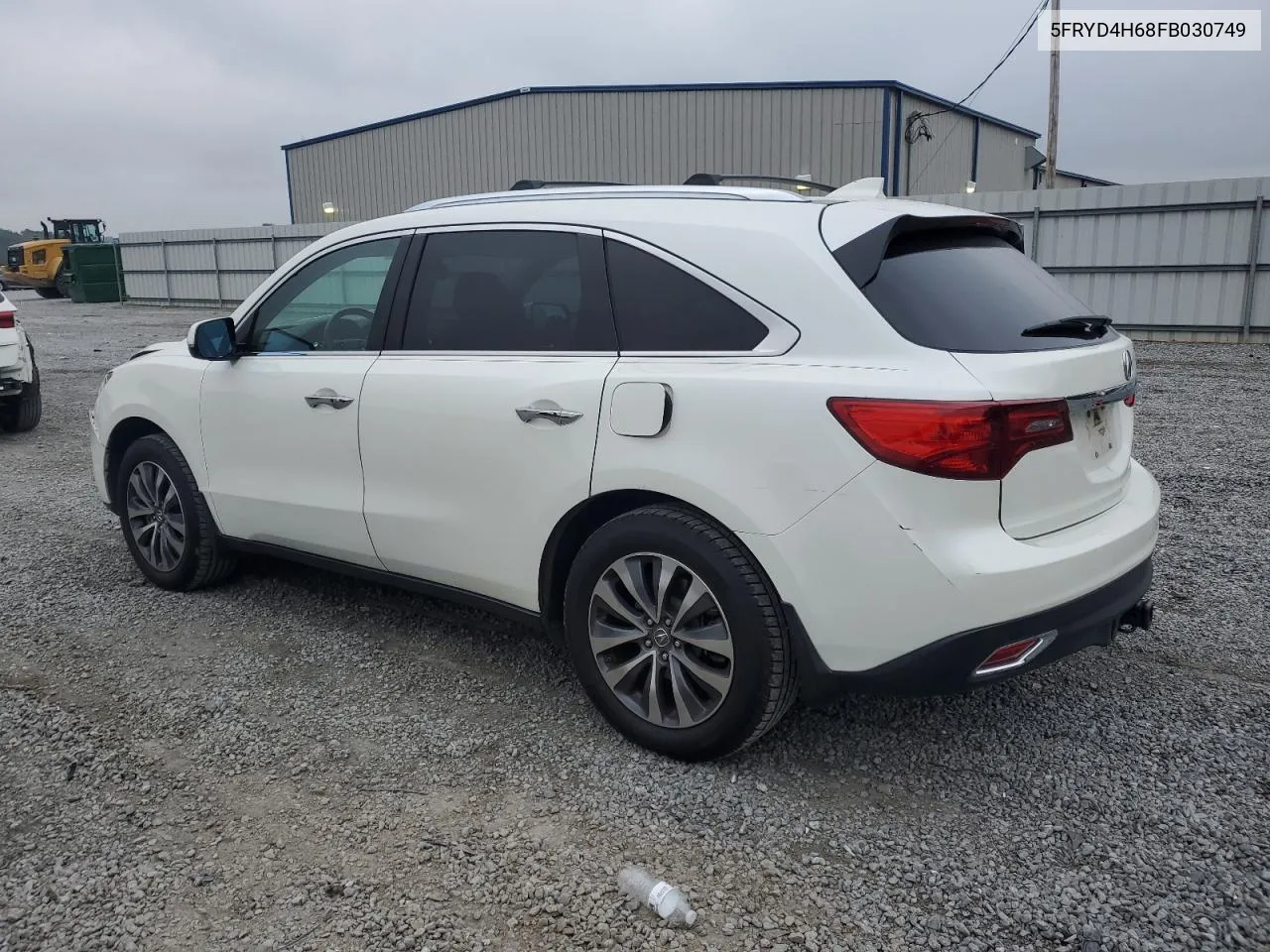 2015 Acura Mdx Technology VIN: 5FRYD4H68FB030749 Lot: 72318864