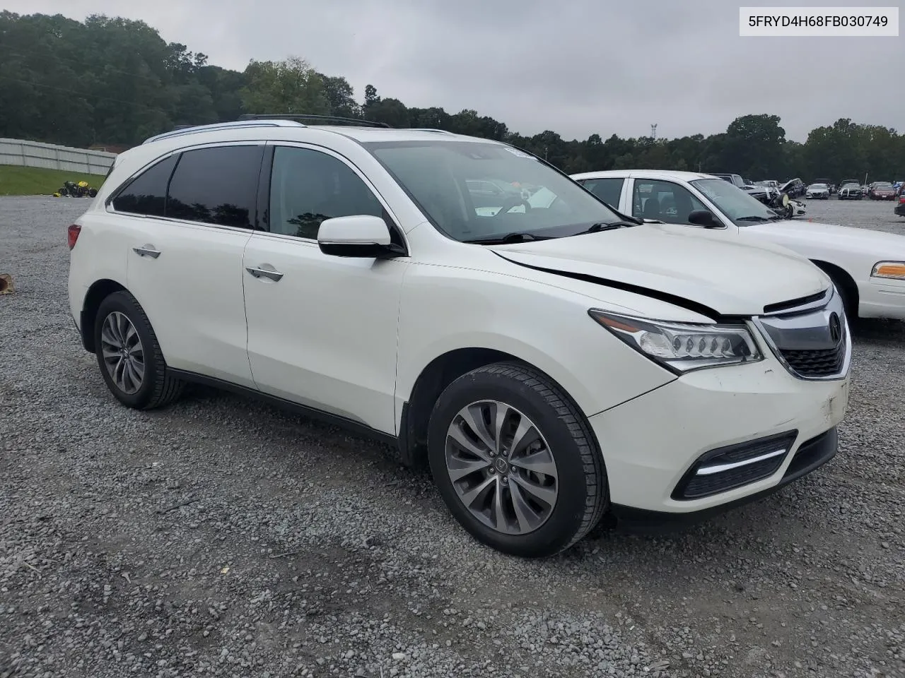 2015 Acura Mdx Technology VIN: 5FRYD4H68FB030749 Lot: 72318864