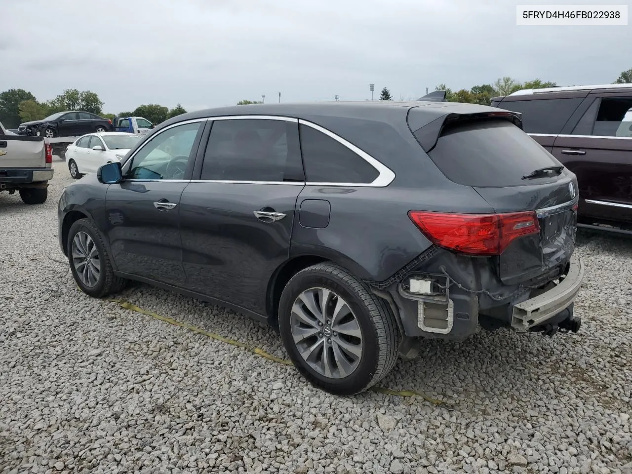 2015 Acura Mdx Technology VIN: 5FRYD4H46FB022938 Lot: 72955214