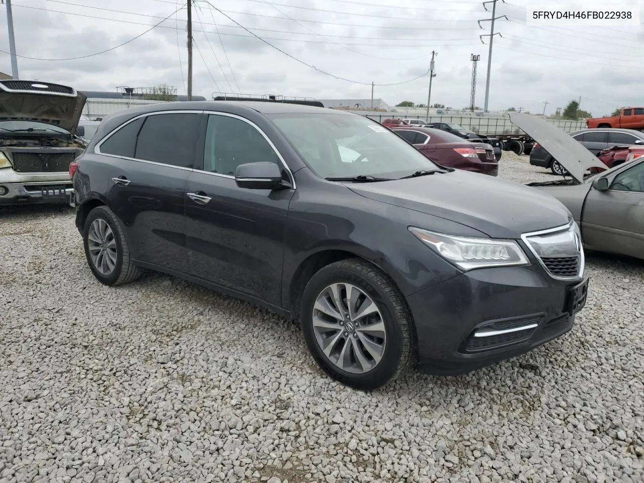 2015 Acura Mdx Technology VIN: 5FRYD4H46FB022938 Lot: 72955214