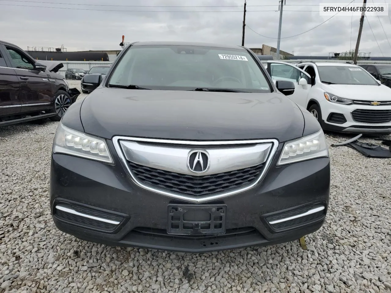 2015 Acura Mdx Technology VIN: 5FRYD4H46FB022938 Lot: 72955214