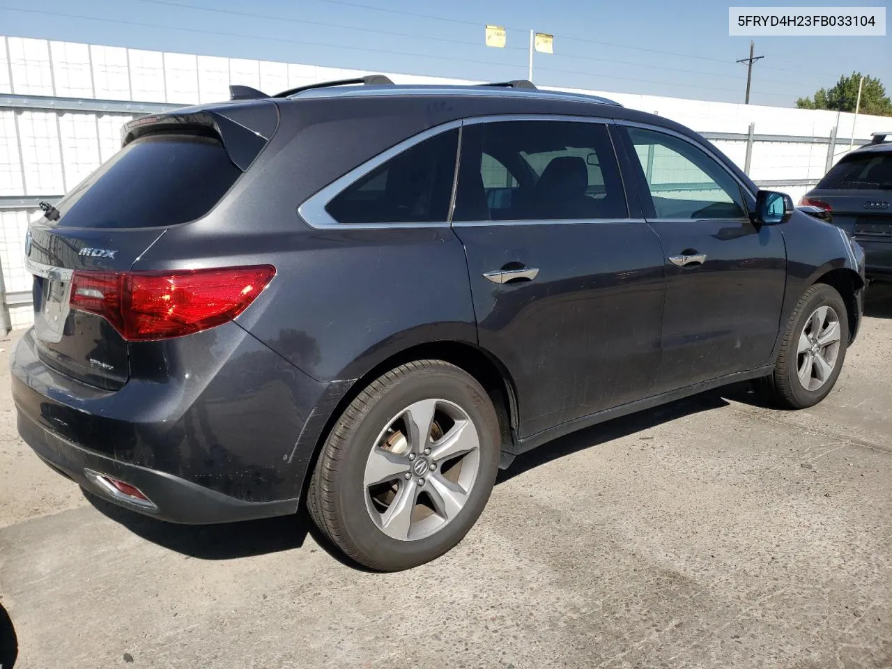 2015 Acura Mdx VIN: 5FRYD4H23FB033104 Lot: 73375774