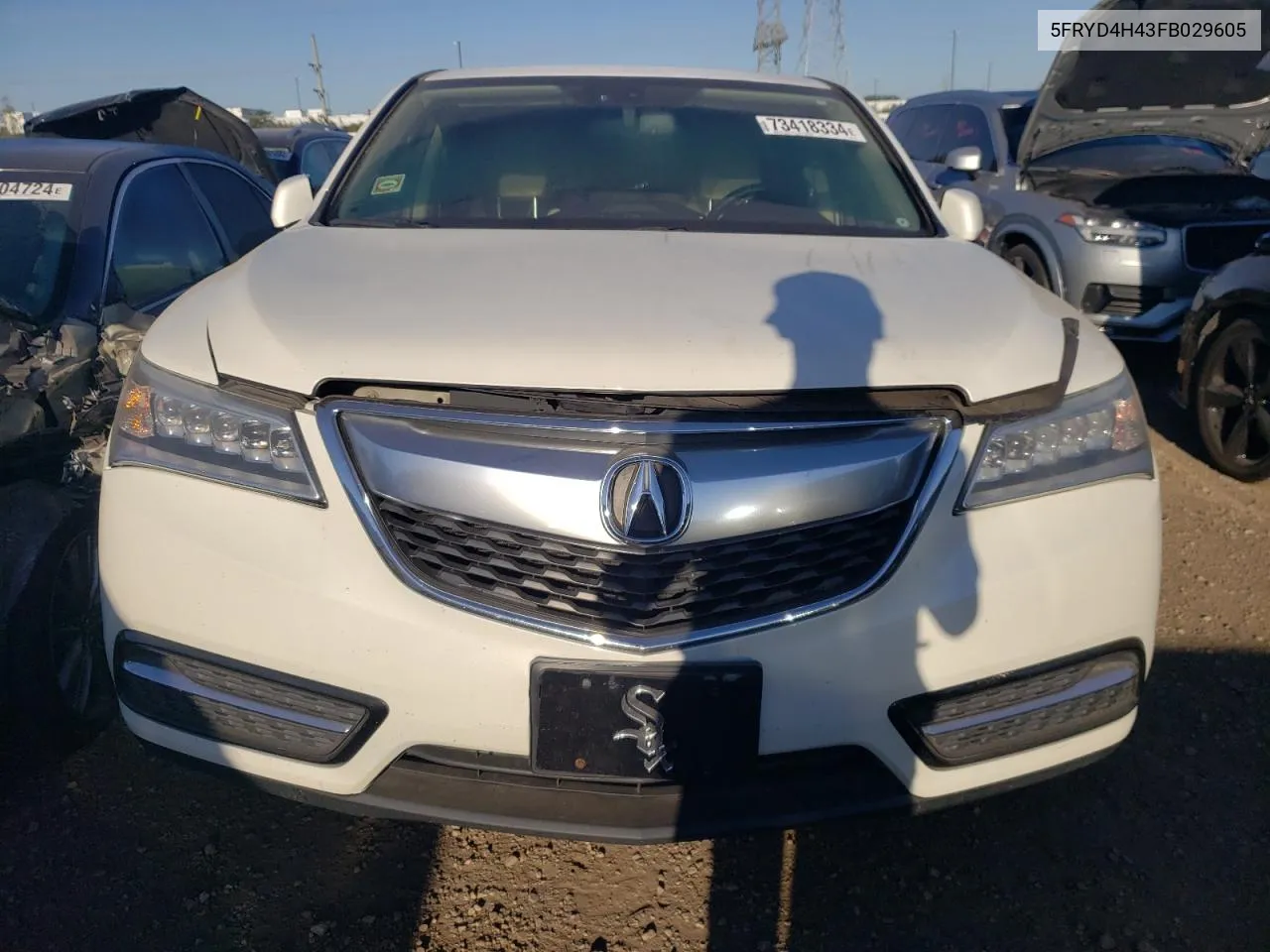 2015 Acura Mdx Technology VIN: 5FRYD4H43FB029605 Lot: 73418334