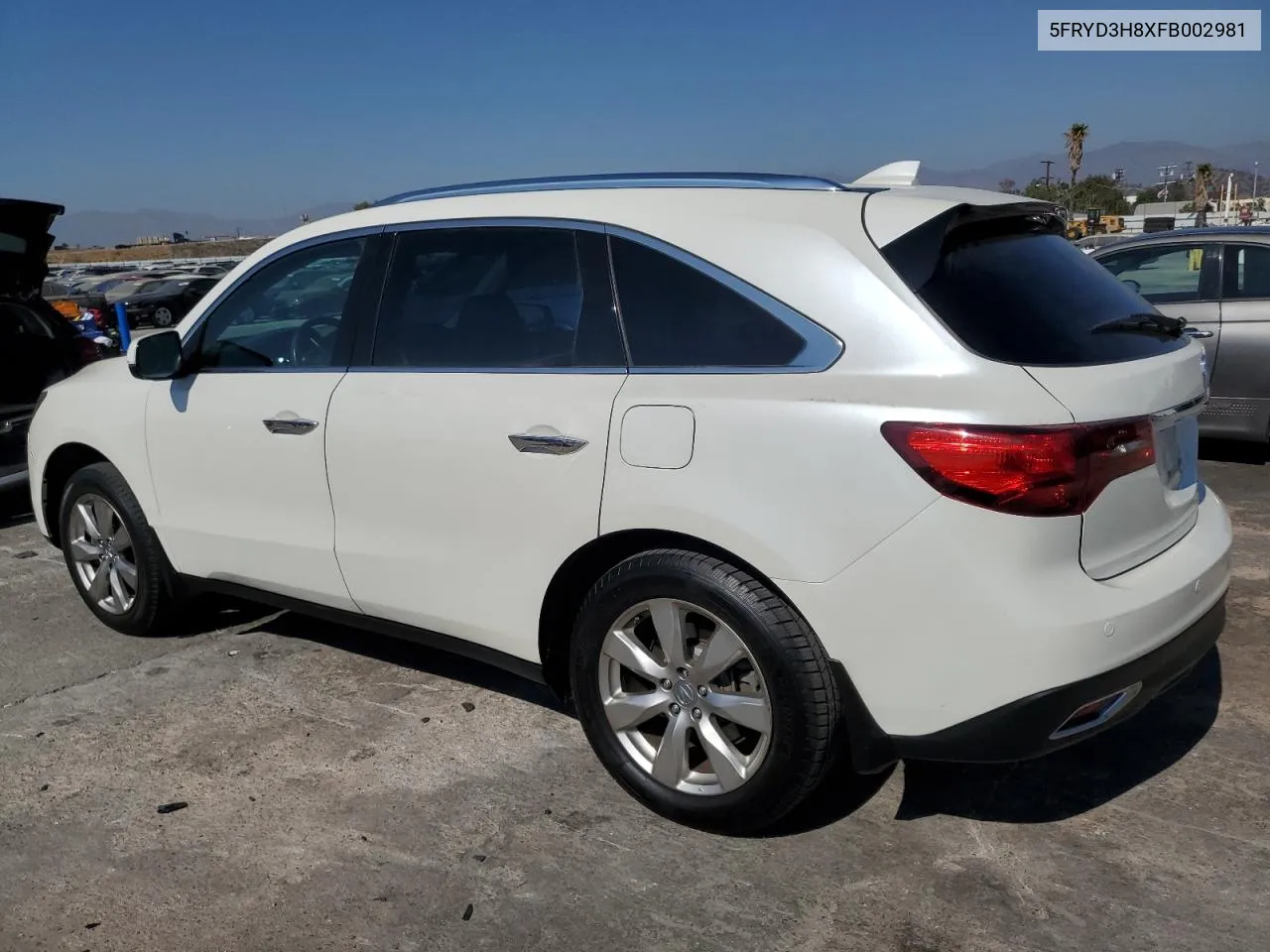 2015 Acura Mdx Advance VIN: 5FRYD3H8XFB002981 Lot: 73580484