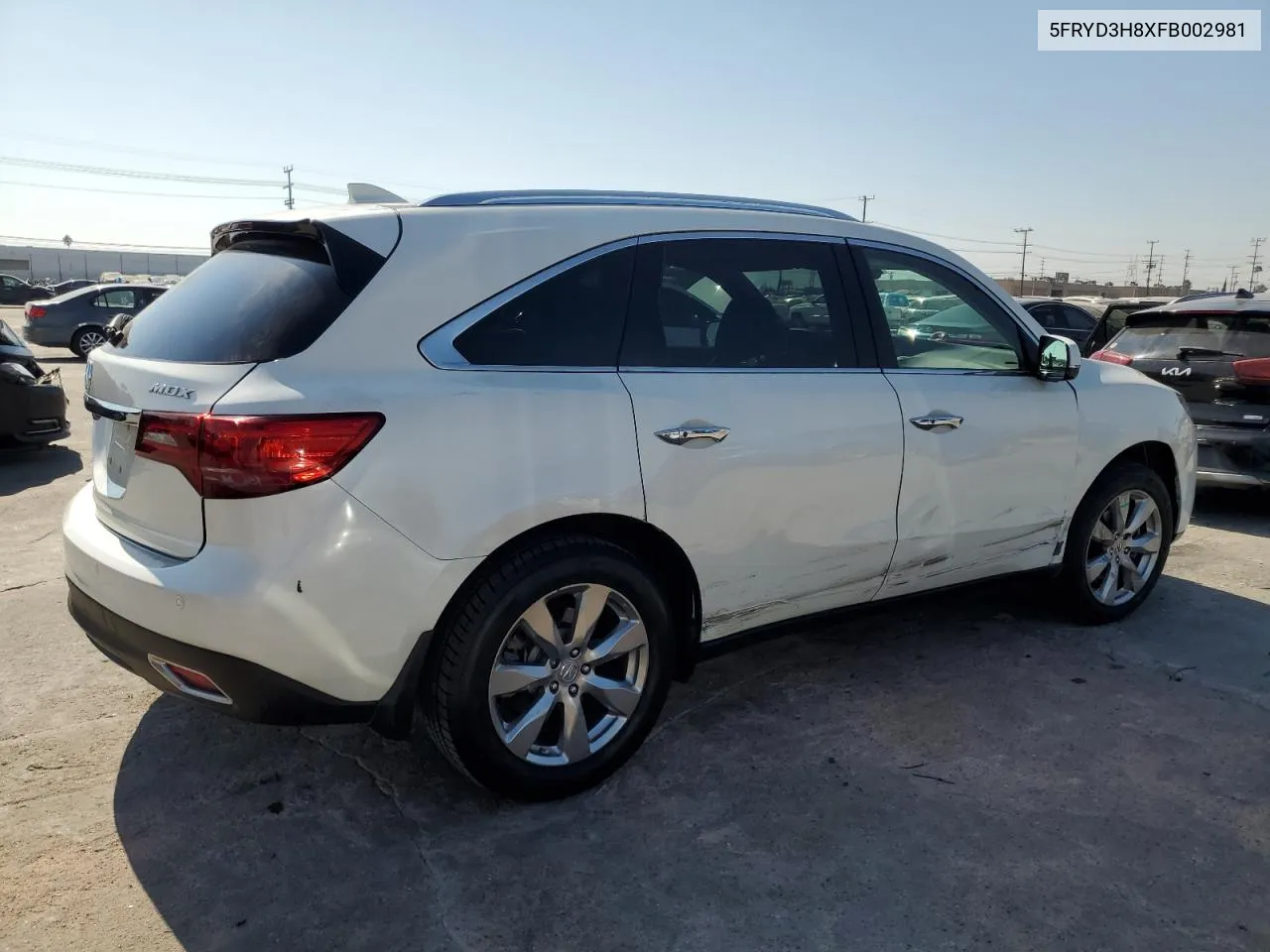 2015 Acura Mdx Advance VIN: 5FRYD3H8XFB002981 Lot: 73580484