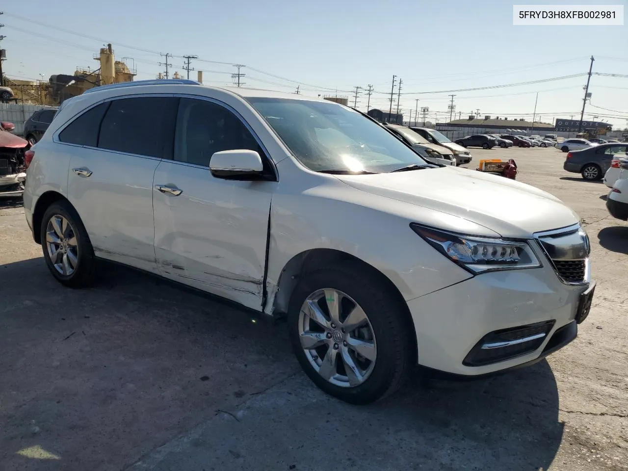 2015 Acura Mdx Advance VIN: 5FRYD3H8XFB002981 Lot: 73580484