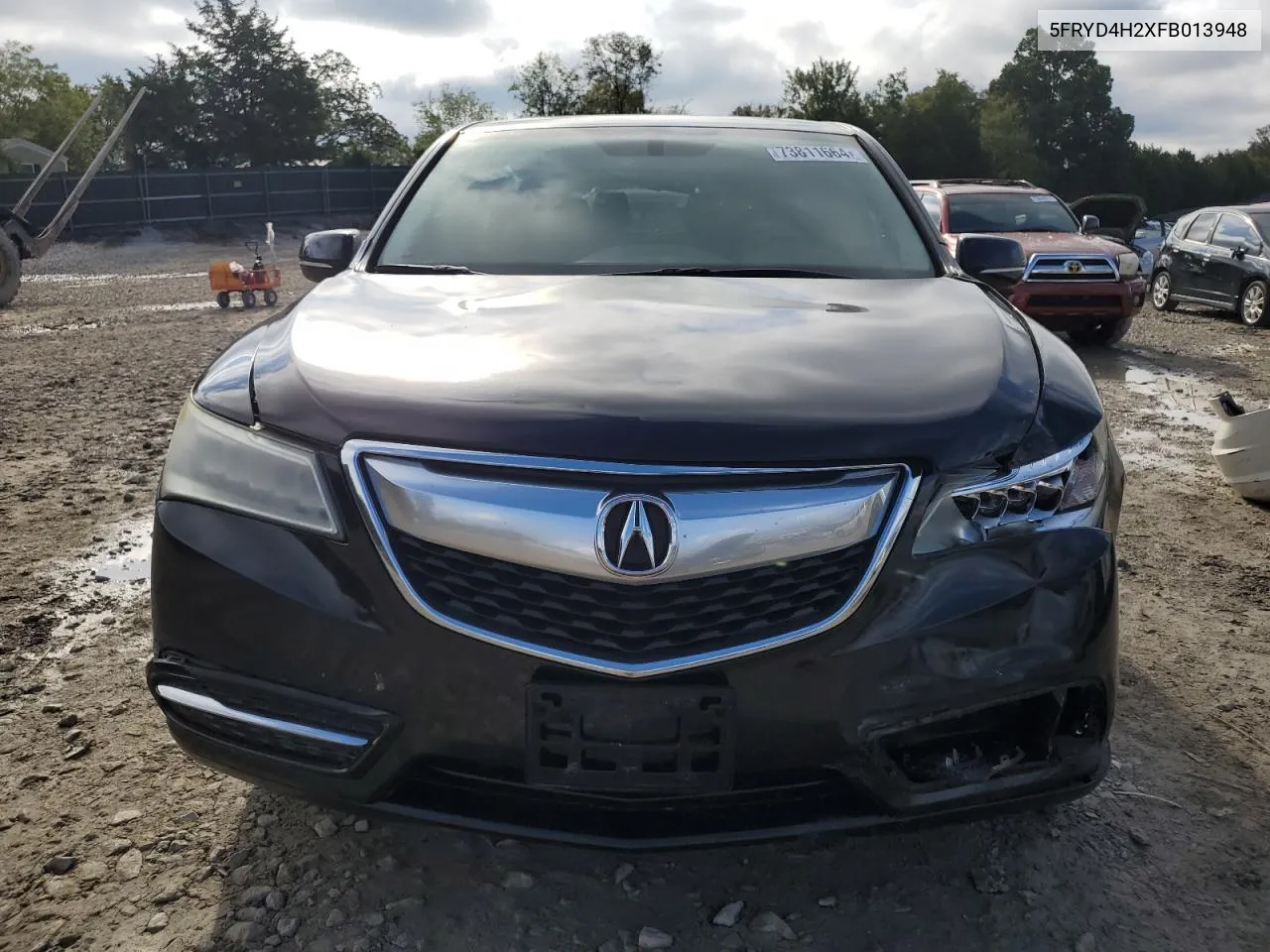 2015 Acura Mdx VIN: 5FRYD4H2XFB013948 Lot: 73811664