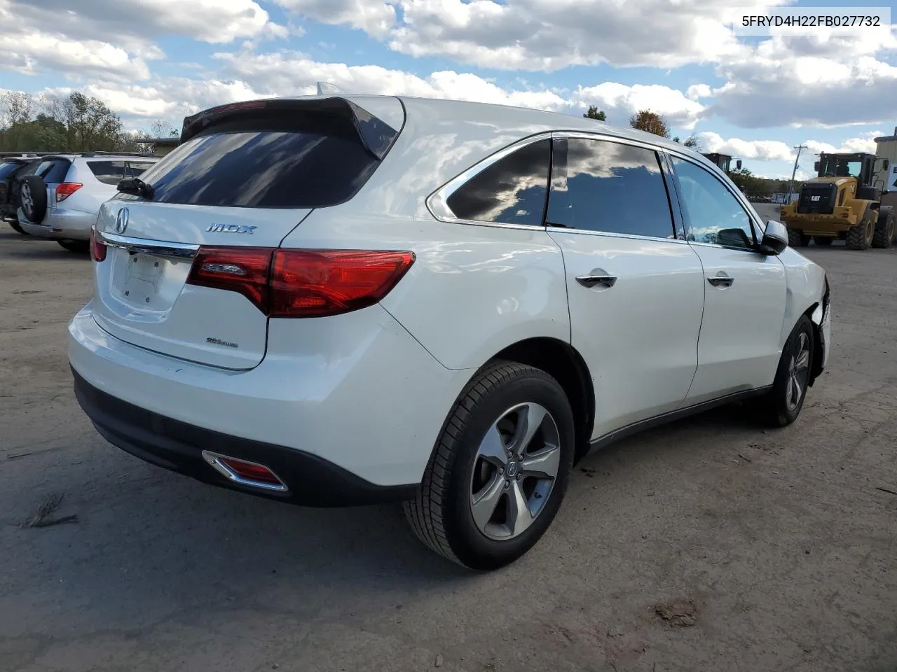 2015 Acura Mdx VIN: 5FRYD4H22FB027732 Lot: 74048254