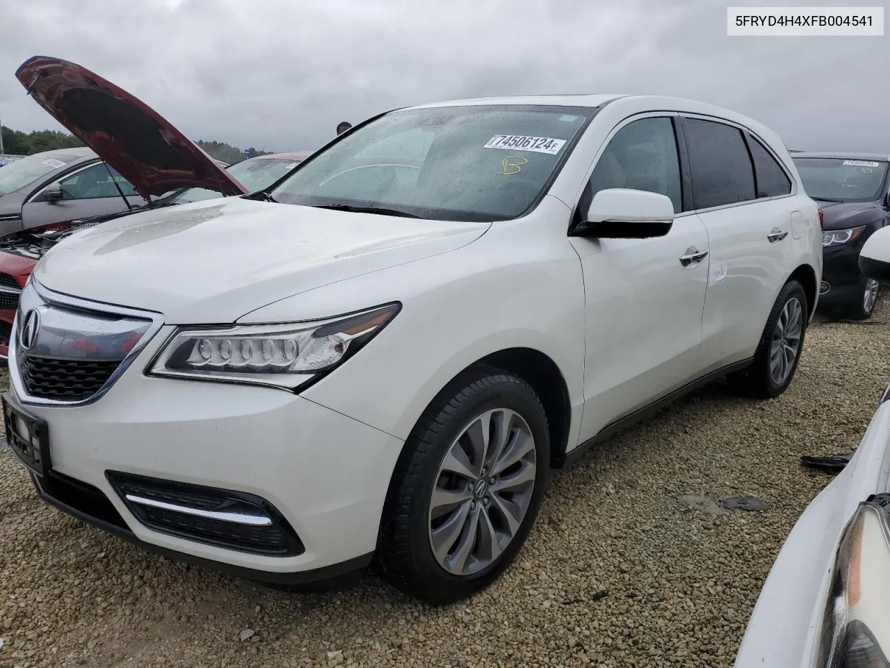 2015 Acura Mdx Technology VIN: 5FRYD4H4XFB004541 Lot: 74506124