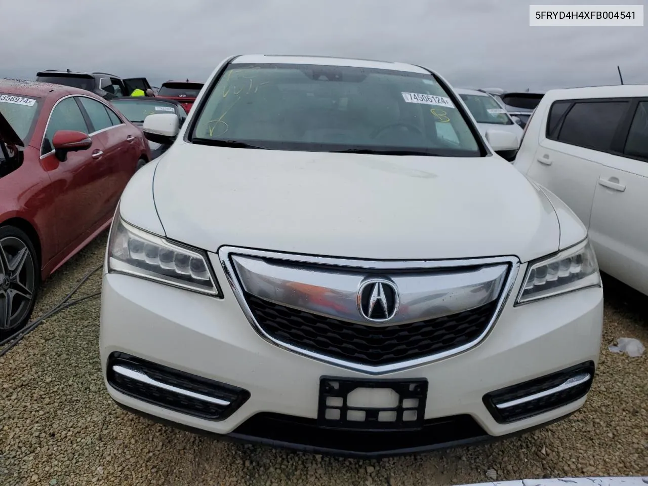 2015 Acura Mdx Technology VIN: 5FRYD4H4XFB004541 Lot: 74506124