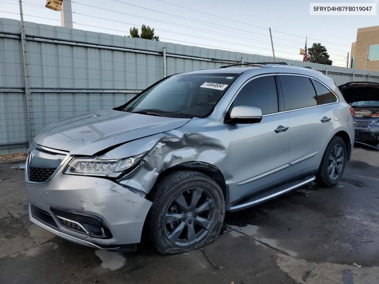 2015 Acura Mdx Advance VIN: 5FRYD4H87FB019047 Lot: 74564654