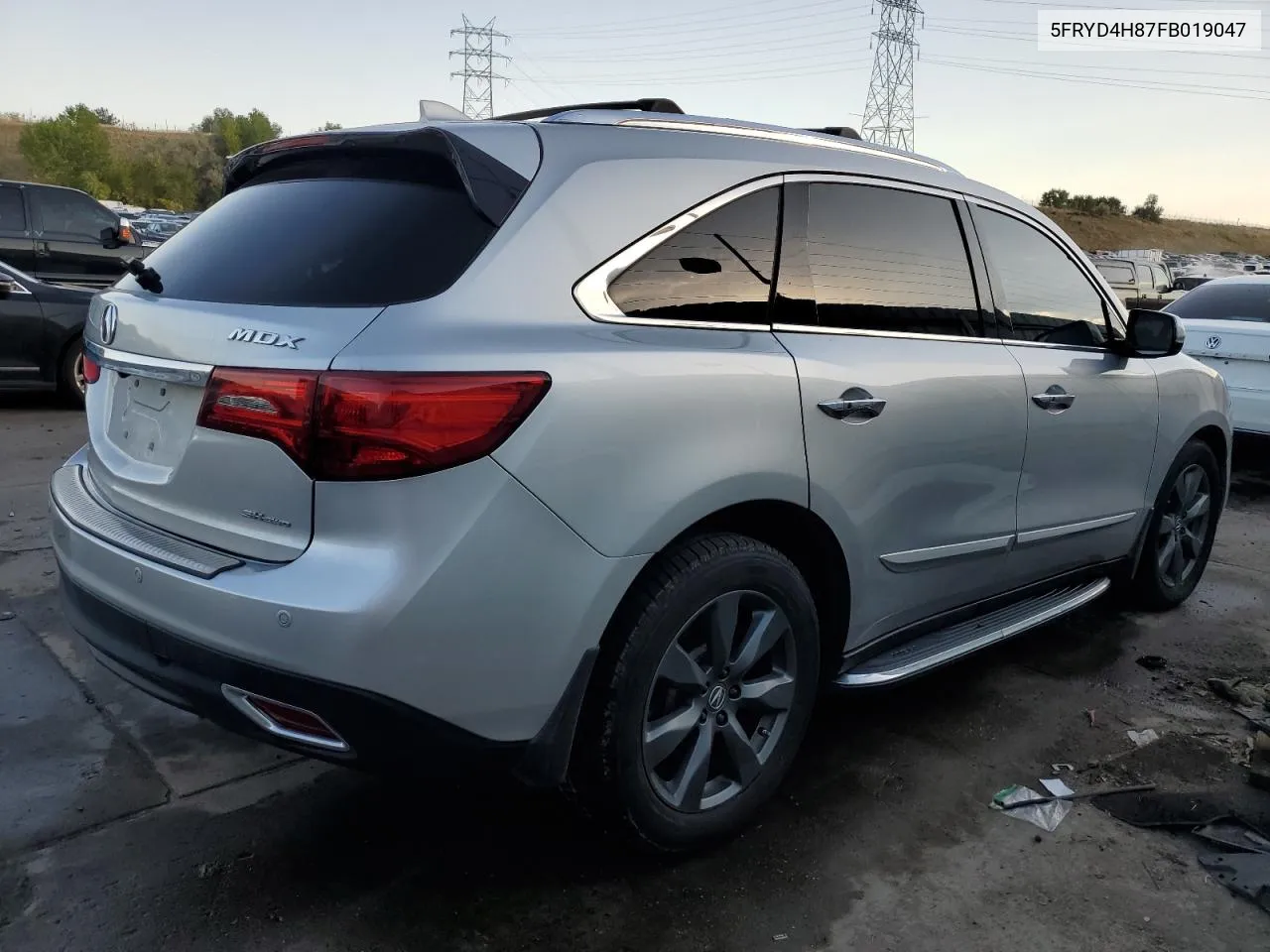 2015 Acura Mdx Advance VIN: 5FRYD4H87FB019047 Lot: 74564654